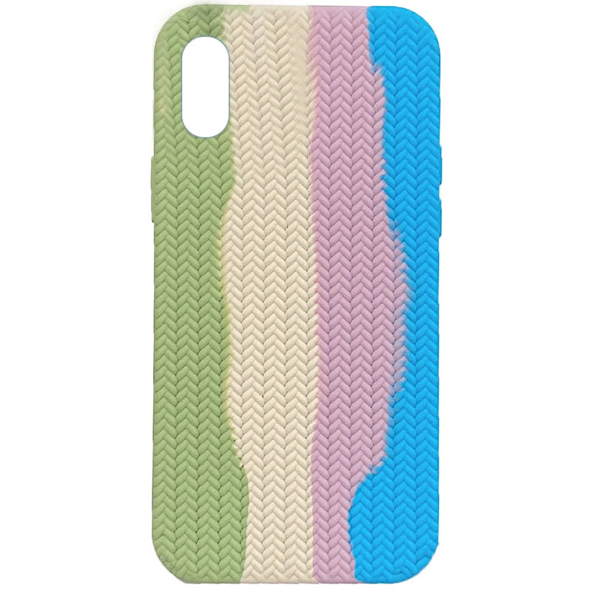 Чохол Silicone case Full Braided для Apple iPhone XR (6.1 ") М'ятний / Блакитний