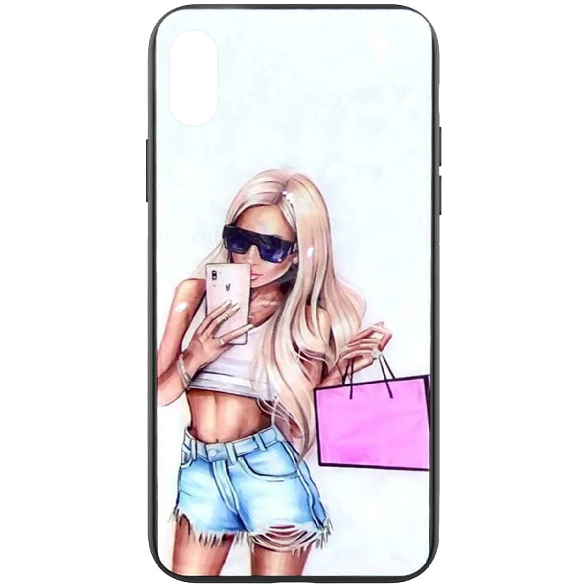 TPU+PC чехол Prisma Ladies для Apple iPhone XR (6.1") Handbag