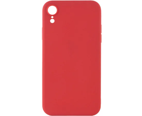 Силиконовый чехол Candy Full Camera для Apple iPhone XR (6.1") Красный / Camellia