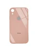 TPU+Glass чехол GLOSSY Logo Full camera (opp) для Apple iPhone XR (6.1") Персиковый