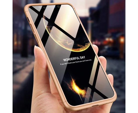 Пластиковая накладка GKK LikGus 360 градусов для Apple iPhone XR (6.1") Золотой