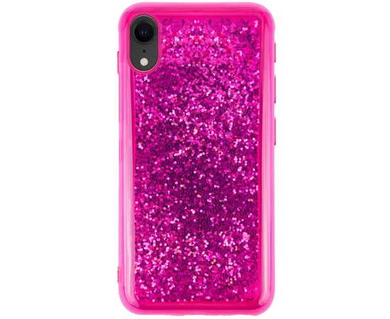 TPU+PC чехол Sparkle (glitter) для Apple iPhone XR (6.1") Малиновый