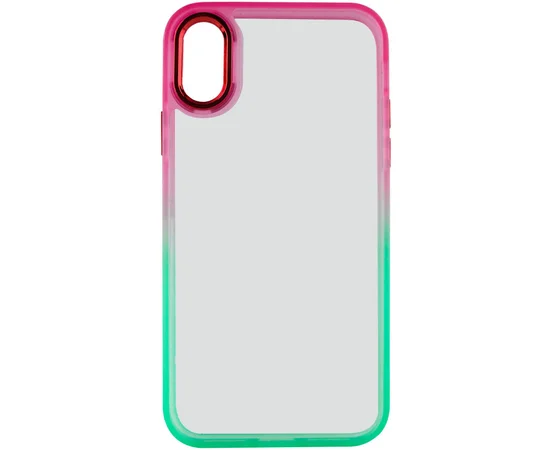 Чехол TPU+PC Fresh sip series для Apple iPhone XR (6.1") Салатовый / Розовый