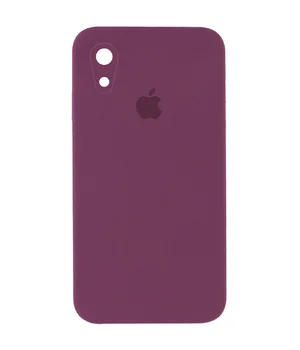 Чохол Silicone Case Square Full Camera Protective (AA) для Apple iPhone XR (6.1 ") Бордовий / Maroon