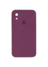Чехол Silicone Case Square Full Camera Protective (AA) для Apple iPhone XR (6.1") Бордовый / Maroon