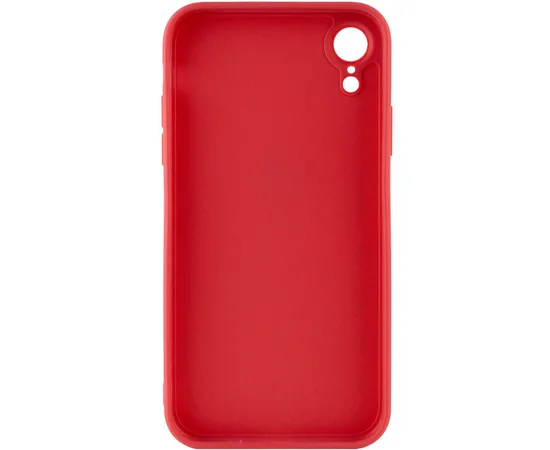 Силиконовый чехол Candy Full Camera для Apple iPhone XR (6.1") Красный / Camellia