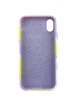 Чехол Silicone case full Aquarelle для Apple iPhone XR (6.1") Сиренево-желтый