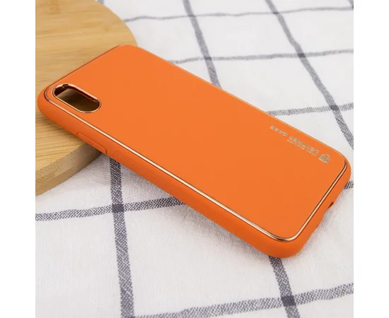 Кожаный чехол Xshield для Apple iPhone XR (6.1") Оранжевый / Apricot