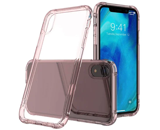 TPU чехол Epic Ease с усиленными углами для Apple iPhone XR (6.1") Розовый / Transparent