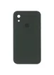 Чехол Silicone Case Square Full Camera Protective (AA) для Apple iPhone XR (6.1") Зеленый / Black Green