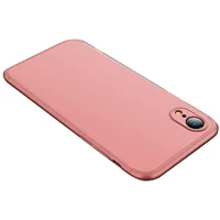 Пластиковая накладка GKK LikGus 360 градусов (opp) для Apple iPhone XR (6.1") Розовый / Rose gold