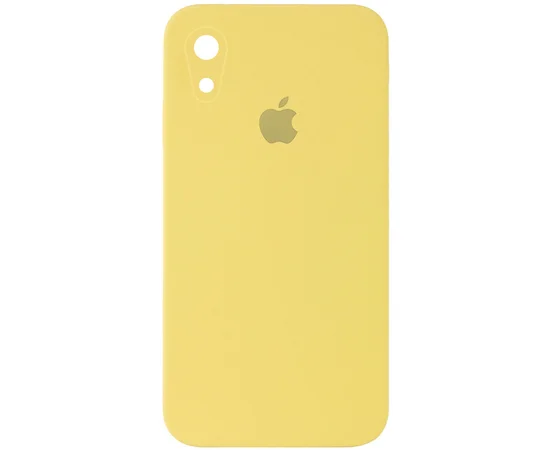 Чехол Silicone Case Square Full Camera Protective (AA) для Apple iPhone XR (6.1") Желтый / Canary Yellow