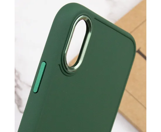 TPU чехол Bonbon Metal Style для Apple iPhone XR (6.1") Зеленый / Army green