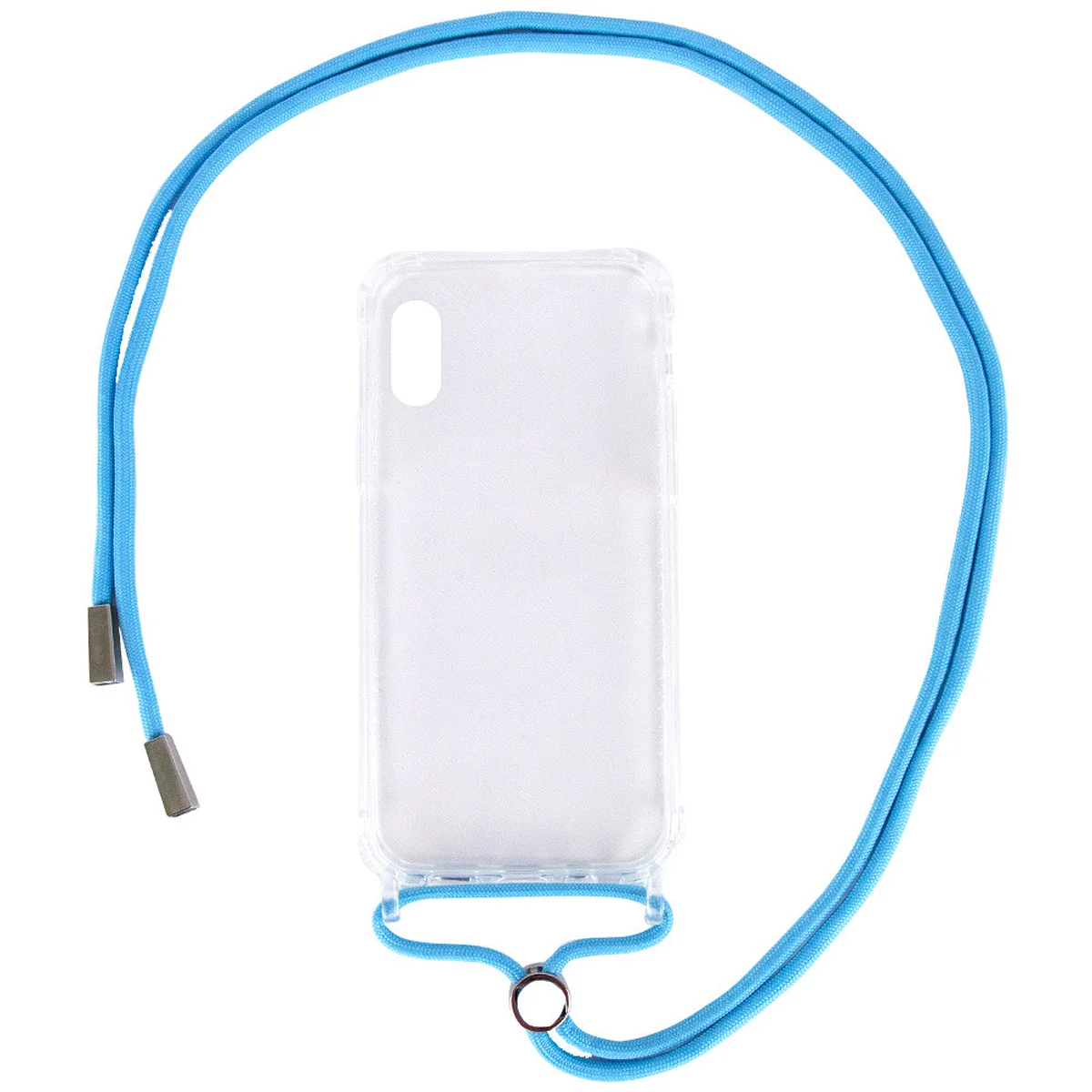 Чехол TPU Crossbody Transparent для Apple iPhone XR (6.1") Голубой