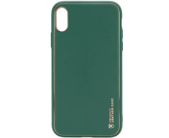 Кожаный чехол Xshield для Apple iPhone XR (6.1") Зеленый / Army green