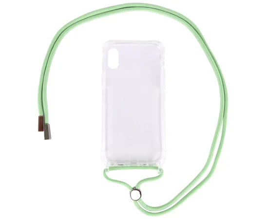 Чехол TPU Crossbody Transparent для Apple iPhone XR (6.1") Мятный
