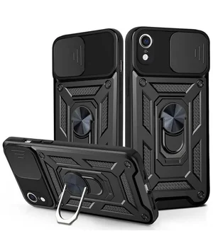 Чохол Ummi Camshield Serge Ring для Apple iPhone XR (6.1") Чорний