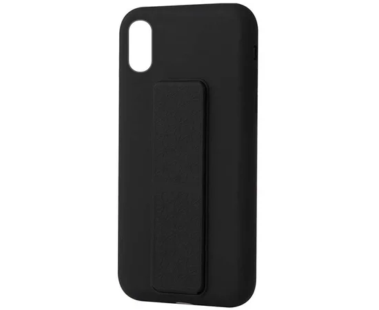 Чехол Silicone Case Hand Holder для Apple iPhone XR (6.1") Черный / Black