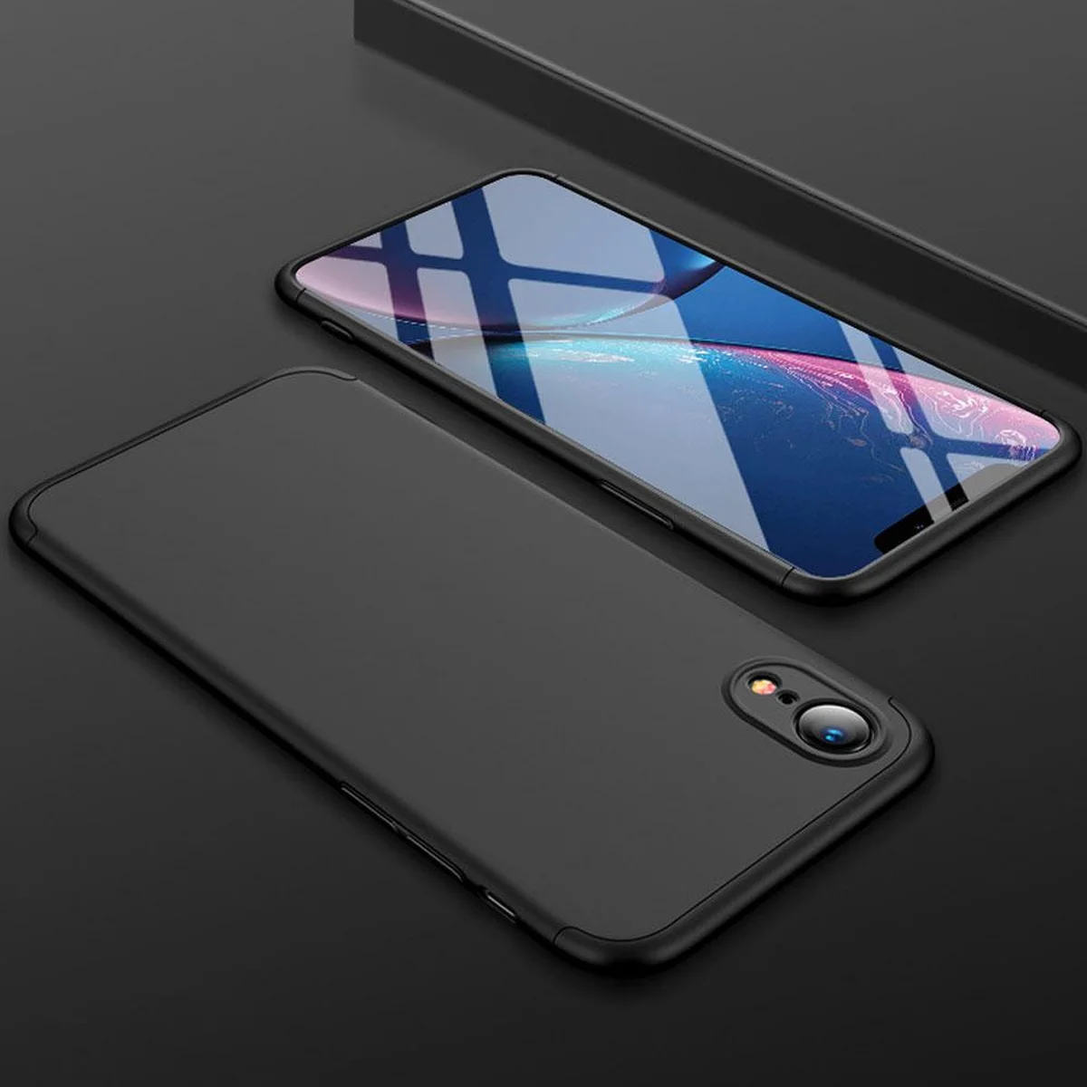 Пластикова накладка GKK LikGus 360 градусів (opp) для Apple iPhone XR (6.1") Чорний