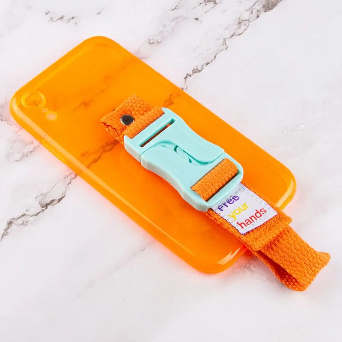 Чохол Handfree з кольоровим ремінцем для Apple iPhone XR (6.1") Помаранчевий