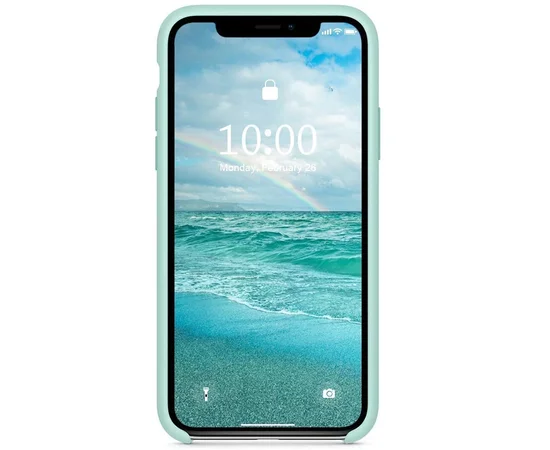 Чехол Silicone Case (AA) для Apple iPhone XR (6.1") Бирюзовый / Marine Green