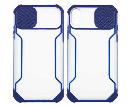 Чехол Camshield matte Ease TPU со шторкой для Apple iPhone XR (6.1") Синий