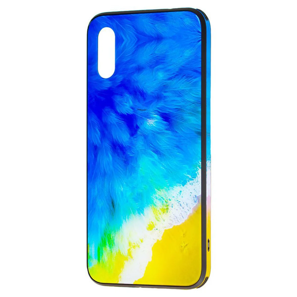 TPU+Glass чехол Cute Print для Apple iPhone XR (6.1") Пляж