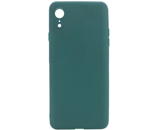 Силиконовый чехол Candy Full Camera для Apple iPhone XR (6.1") Зеленый / Forest green