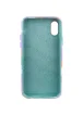 Чехол Silicone case full Aquarelle для Apple iPhone XR (6.1") Бирюзово-сиреневый