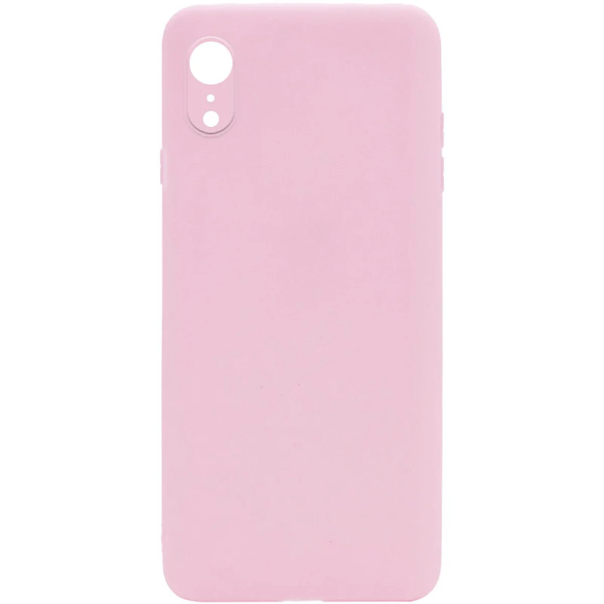 Силиконовый чехол Candy Full Camera для Apple iPhone XR (6.1") Розовый / Pink Sand