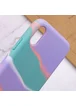 Чехол Silicone case full Aquarelle для Apple iPhone XR (6.1") Бирюзово-сиреневый