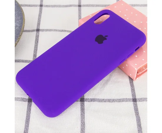 Чехол Silicone Case Full Protective (AA) для Apple iPhone XR (6.1") Фиолетовый / Purple