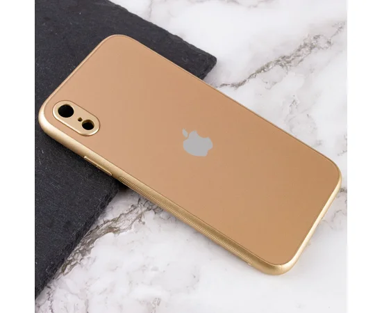 TPU+Glass чехол Matte Candy Full camera для Apple iPhone XR (6.1") Золотой