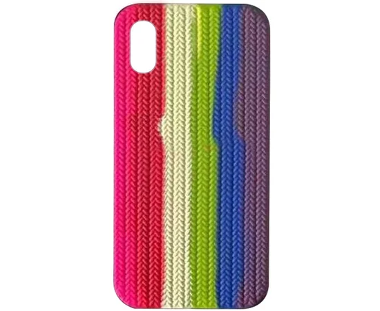 Чехол Silicone case Full Braided для Apple iPhone XR (6.1") Розовый / Фиолетовый