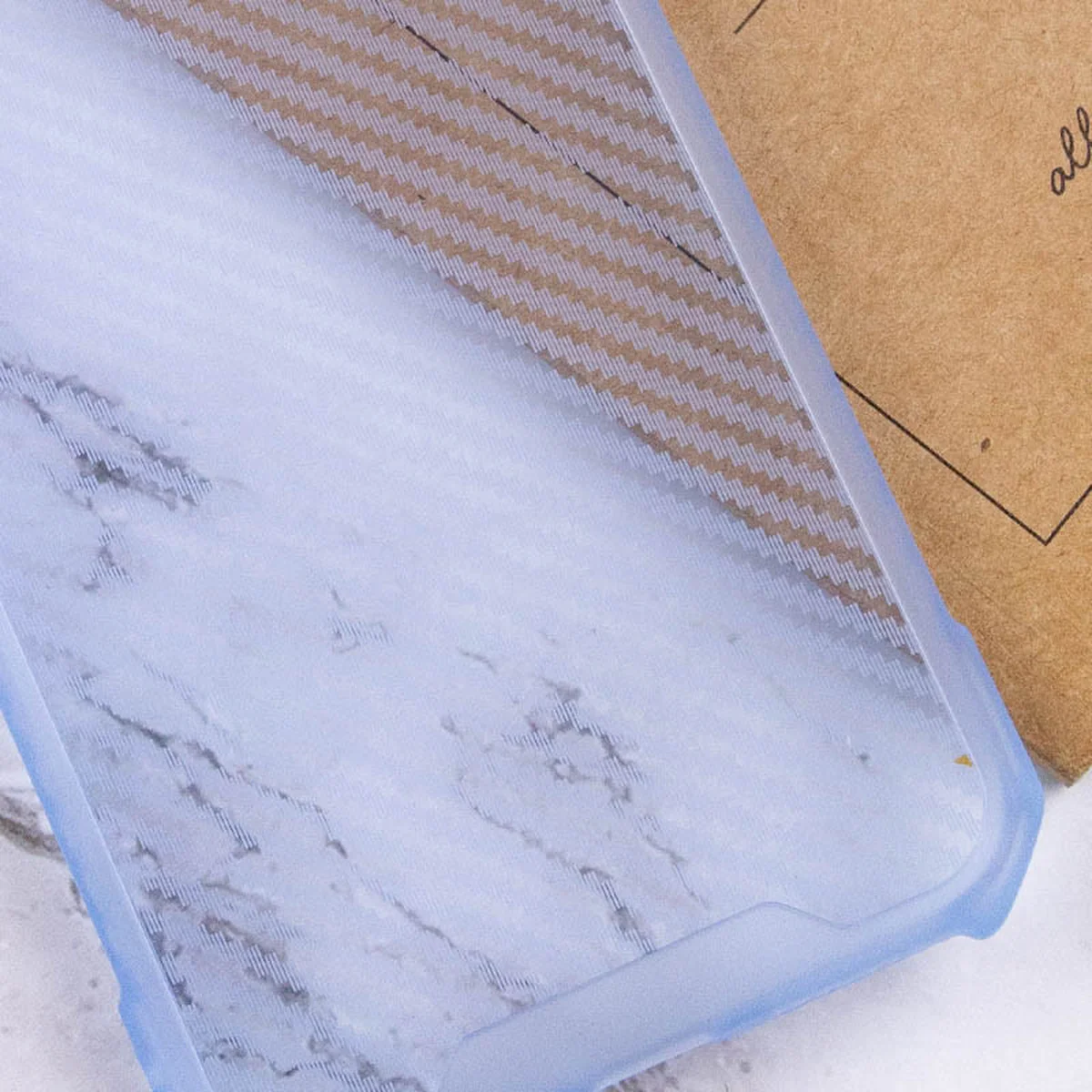 Чехол TPU Ease Carbon color series для Apple iPhone XR (6.1") Синий / Прозрачный