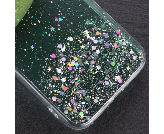 TPU чехол Star Glitter для Apple iPhone XR (6.1") Прозрачный / Мятный