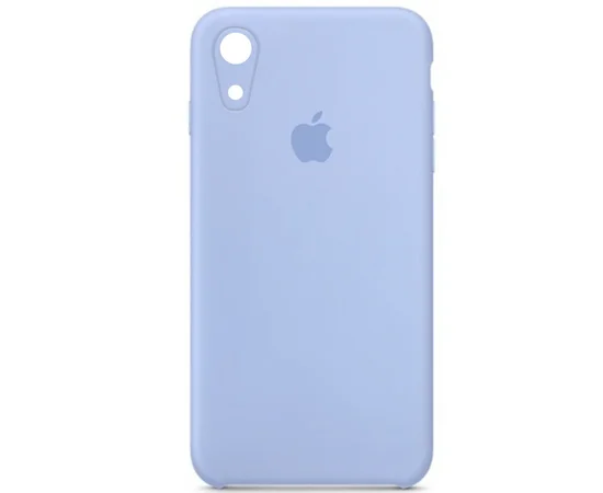 Чехол Silicone Case Square Full Camera Protective (AA) для Apple iPhone XR (6.1") Голубой / Lilac Blue