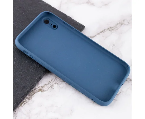 TPU+Glass чехол Matte Candy Full camera для Apple iPhone XR (6.1") Синий