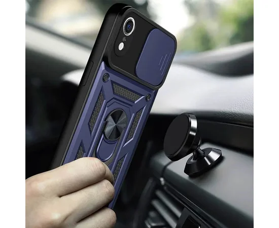 Ударопрочный чехол Camshield Serge Ring для Apple iPhone XR (6.1") Синий