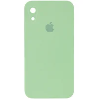 Чехол Silicone Case Square Full Camera Protective (AA) для Apple iPhone XR (6.1") Мятный / Mint