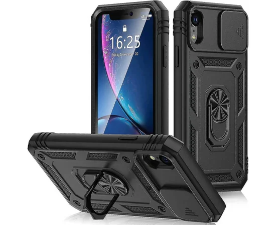 Ударопрочный чехол Camshield Serge Ring для Apple iPhone XR (6.1") Черный