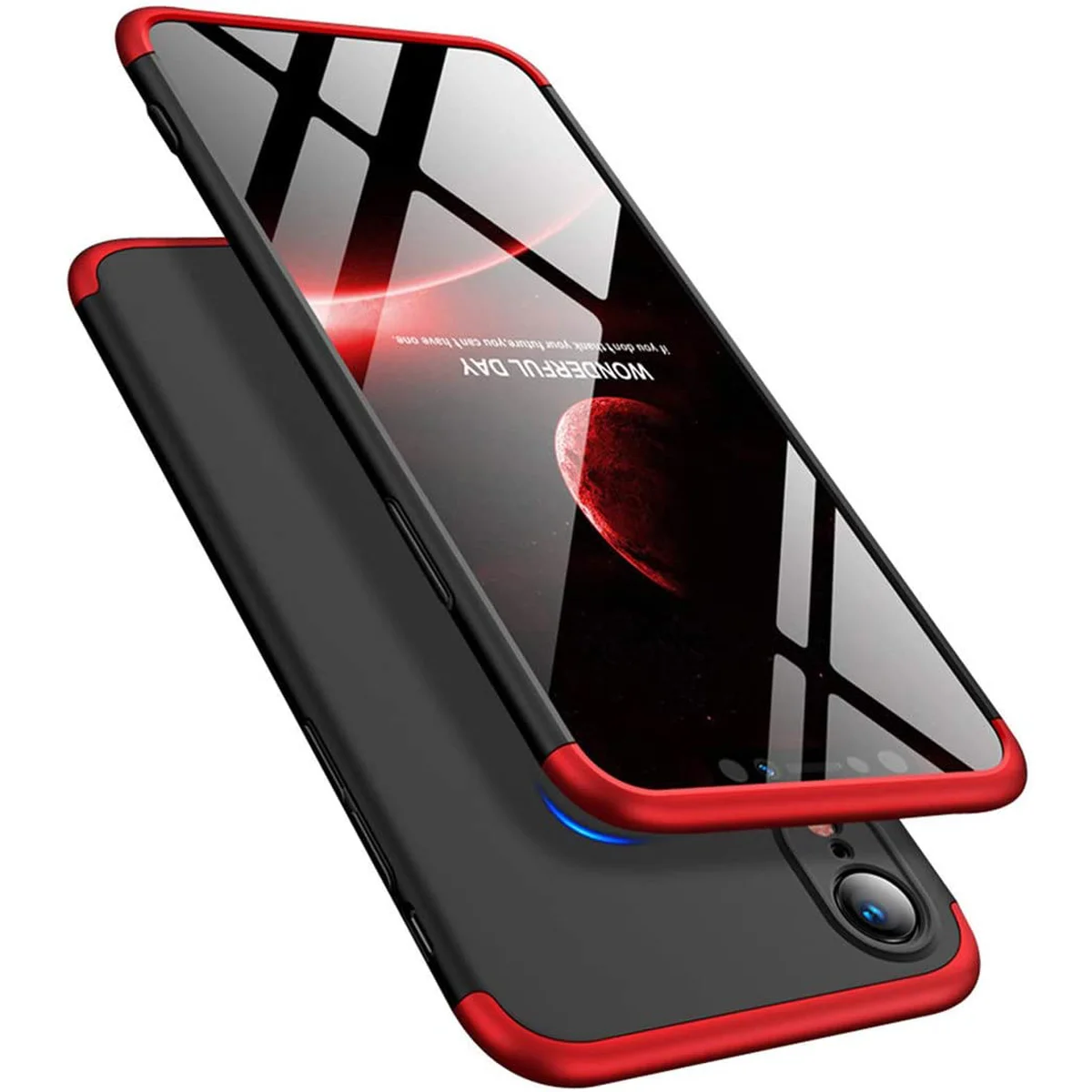 Пластикова накладка GKK LikGus 360 градусів (opp) для Apple iPhone XR (6.1") Чорний / Червоний