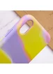 Чехол Silicone case full Aquarelle для Apple iPhone XR (6.1") Сиренево-желтый