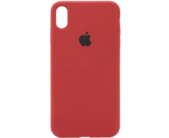 Чехол Silicone Case Full Protective (AA) для Apple iPhone XR (6.1") Красный /  Dark  Camellia