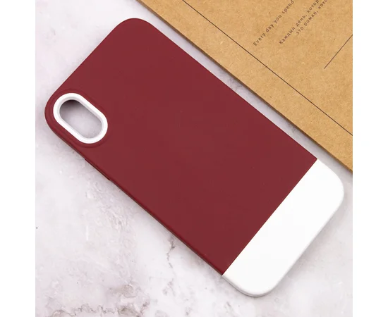 Чехол TPU+PC Bichromatic для Apple iPhone XR (6.1") Wine / White
