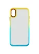 Чехол TPU+PC Fresh sip series для Apple iPhone XR (6.1") Бирюзовый / Оранжевый