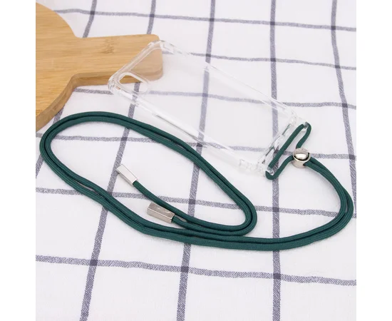 Чехол TPU Crossbody Transparent для Apple iPhone XR (6.1") Зеленый / Forest green