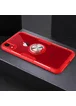 TPU+PC чехол Deen CrystalRing for Magnet (opp) для Apple iPhone XR (6.1") Бесцветный / Красный