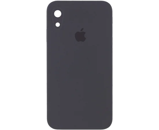 Чохол Silicone Case Square Full Camera Protective (AA) для Apple iPhone XR (6.1 ") Сірий / Dark Gray
