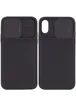 Чехол Camshield Square TPU со шторкой для камеры для Apple iPhone XR (6.1") Черный